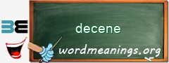 WordMeaning blackboard for decene